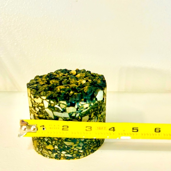 Asphalt Rock Industrial Decor Gray & Yellow Paperweight EUC - Picture 10 of 10